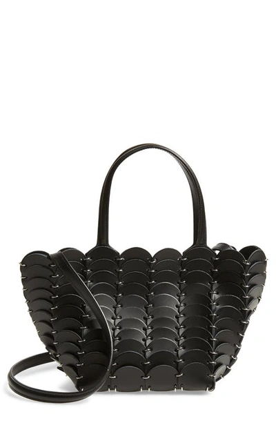 Shop Paco Rabanne Mini Pacoio Cabas Leather Tote In Black