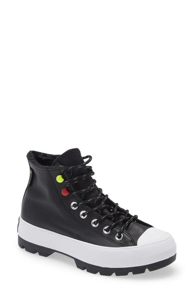 Converse Chuck Taylor® All Star® Gore-tex® Waterproof Lugged High Sneaker In Black/ Black/ White | ModeSens