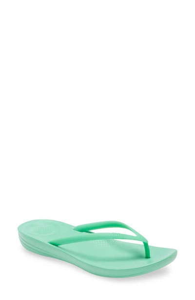 Shop Fitflop Iqushion Flip Flop In Mint Green