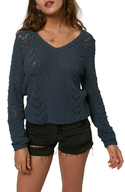 Shop O'neill Chelle Lightweight Cotton Sweater In Slate