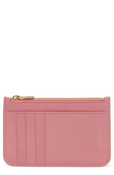 Shop Mansur Gavriel Zip Card Holder In Peony