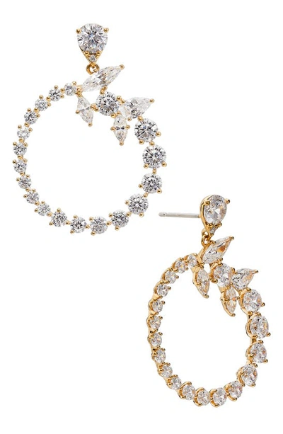 Shop Nadri Leah Cluster Drop Earrings In Gold