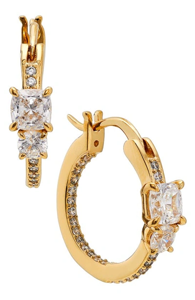 Shop Nadri Colette Small Hoop Earrings In Gold
