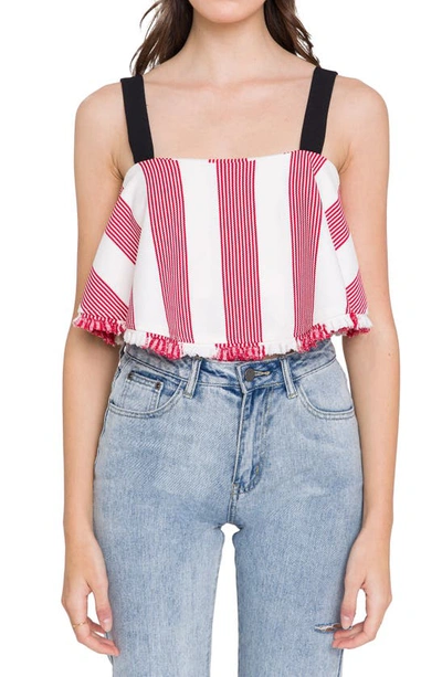 English Factory Stripe Crop Tank In Red