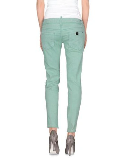 Shop Dsquared2 Denim Pants In Light Green