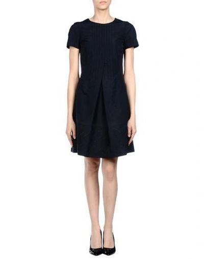 Shop Jil Sander Short Dress In Dark Blue