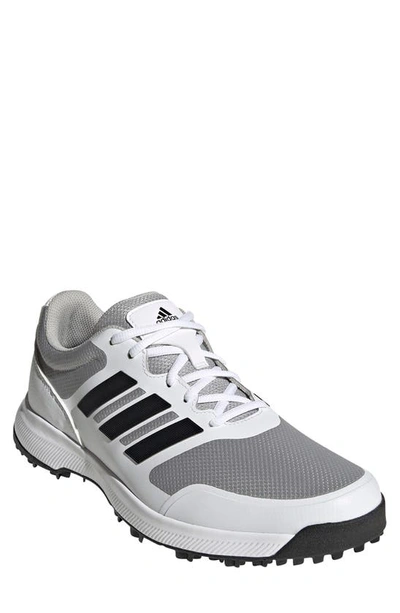 Shop Adidas Golf Tech Response Golf Shoe In White/ Core Black/ Grey