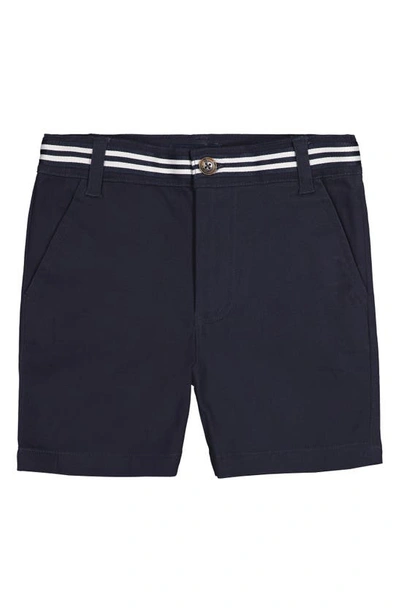 Shop Andy & Evan Cotton Stretch Twill Shorts In Navy