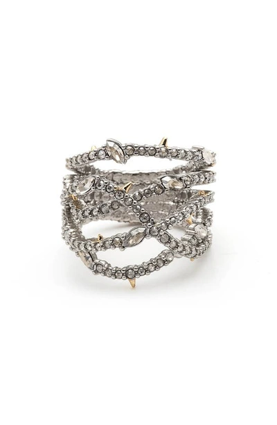 Shop Alexis Bittar Georgian Pavé Orbit Ring In Silver