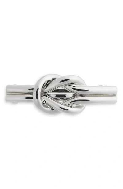 Shop L. Erickson Nautical Knot Metal Barrette In Silver