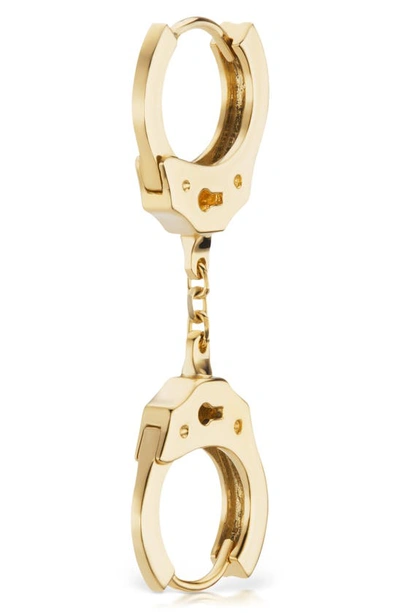 Shop Maria Tash 6.5mm Short Chain Handcuff Clickers In Yellow Gold