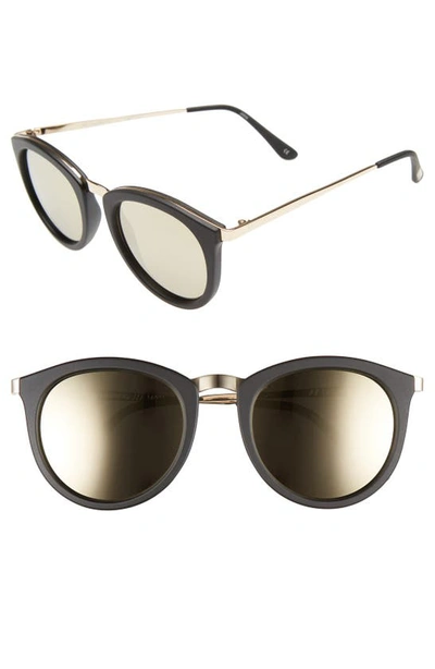 Shop Le Specs No Smirking Limited 50mm Sunglasses In Matte Black