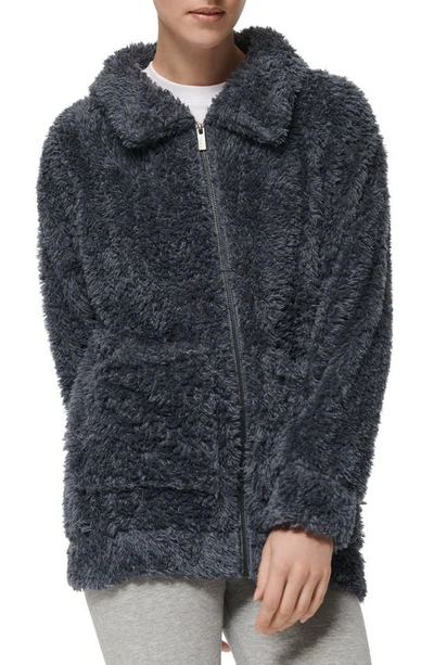 Shop Marc New York Ultra Soft Faux Fur Jacket In Moon Rock