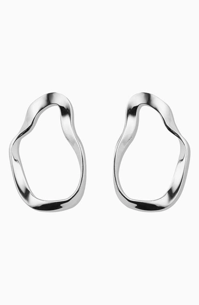 Shop Agmes Small Vera Earrings In Sterling Silver