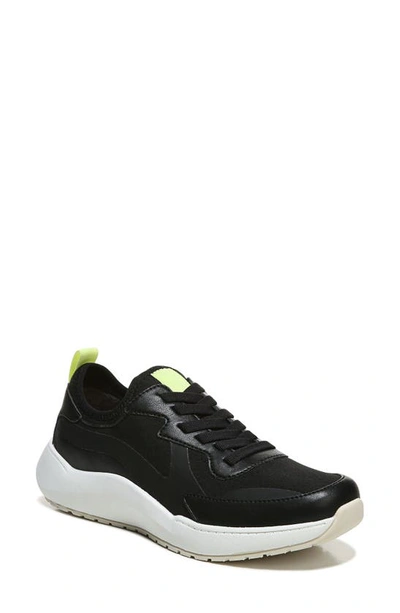 Shop Dr. Scholl's Hold Up Sneaker In Black Faux Leather