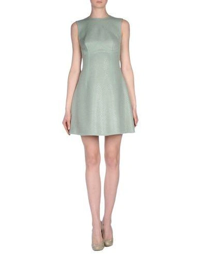 Shop Ermanno Scervino Woman Short Dress Light Green Size 6 Virgin Wool