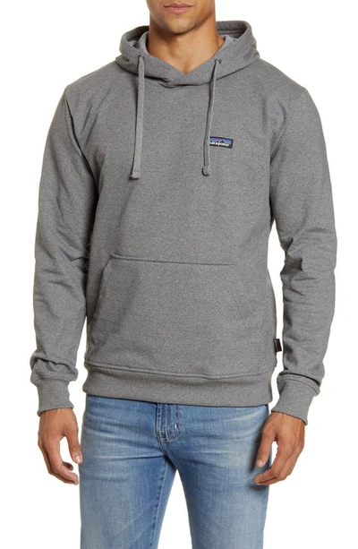 Shop Patagonia P-6 Label Uprisal Hoodie In Gravel Heather