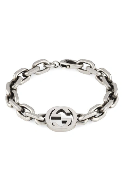 Shop Gucci Interlocking G Silver Bracelet