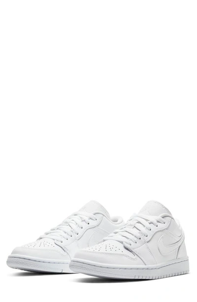 Shop Jordan Nike Air  1 Low Sneaker In White/ White/ White