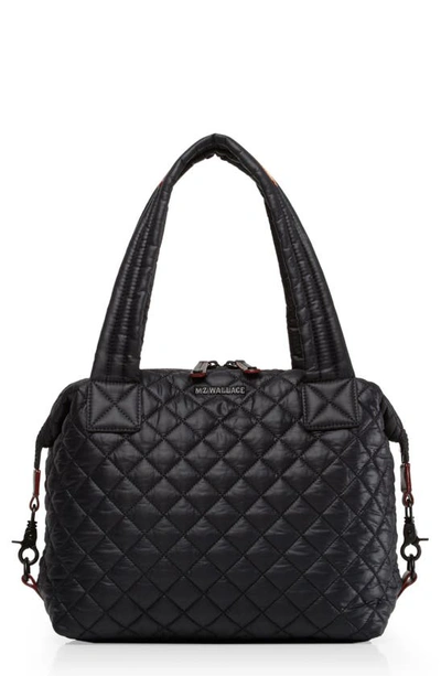 Shop Mz Wallace 'medium Sutton' Quilted Oxford Nylon Shoulder Tote In Black