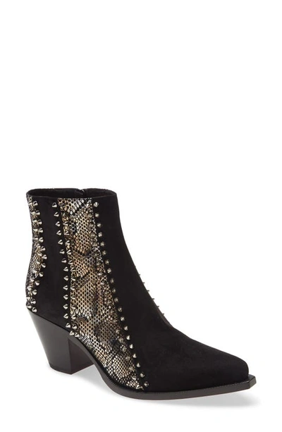 Shop Christian Louboutin With My Guitar Donna Pointed Toe Bootie In Black