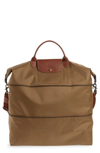 Shop Longchamp Le Pliage 21-inch Expandable Travel Bag In Desert
