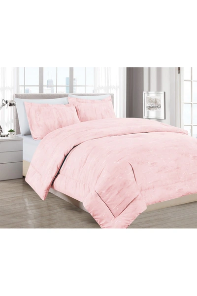 Shop Melange Home Sleepy Texture Comforter Set In Pink