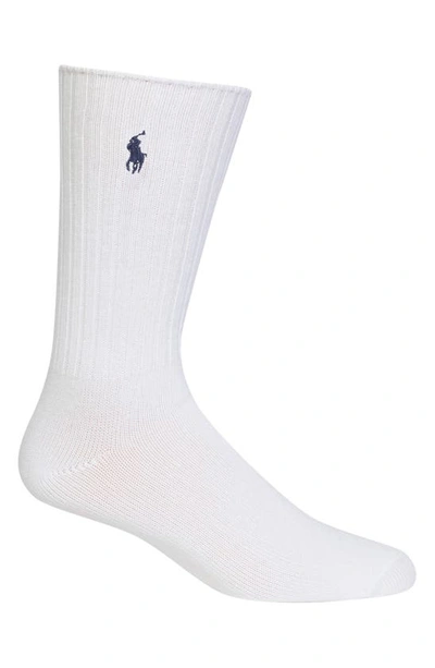 Shop Polo Ralph Lauren Crew Socks In White