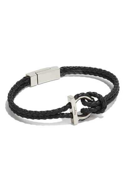 Ferragamo Gancini Bracelet - Size 19 In Black