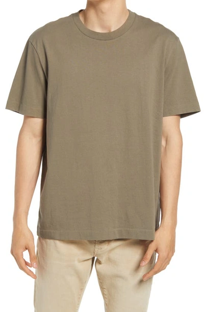 Shop Allsaints Musica Crewneck T-shirt In Willow Taupe