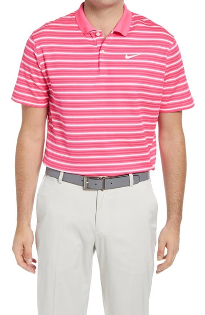 Shop Nike Dri-fit Victory Polo Shirt In Hyper Pink/ Watermelon/ White