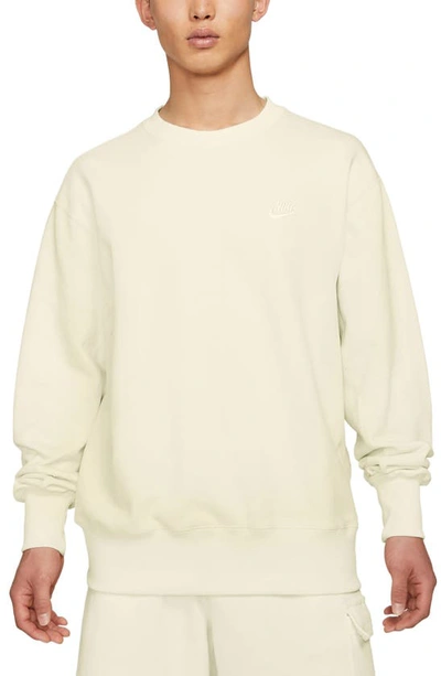 Shop Nike Sportswear Oversize Crewneck Sweatshirt In Coconut Milk/ Sail