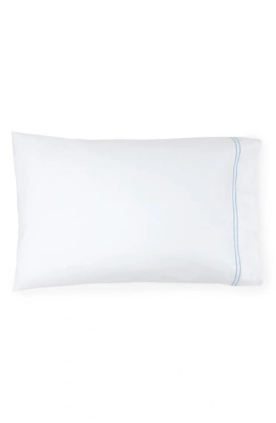 Shop Sferra Grande Hotel Pillowcase In White/ Blue