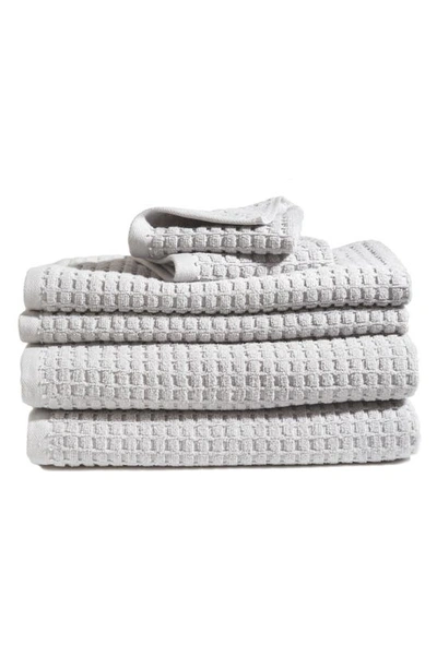 Shop Dkny Quick Dry 6-piece Bath Towel, Hand Towel & Washcloth Set In Grey