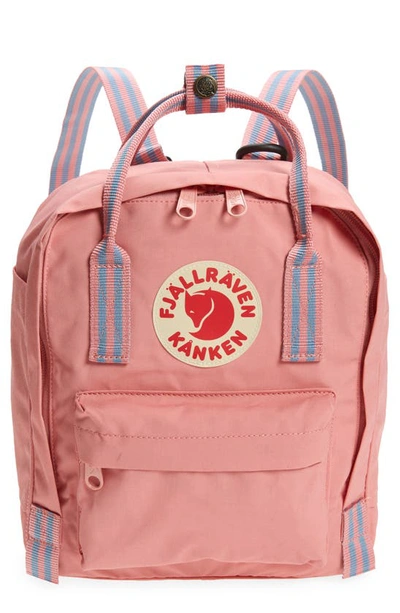 Shop Fjall Raven Mini Kånken Water Resistant Backpack In Pink-long Stripes