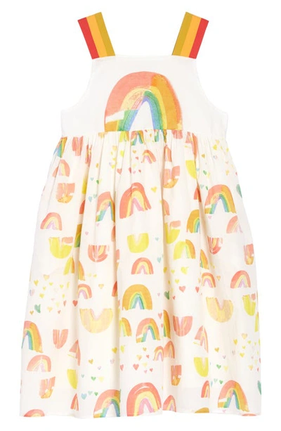 Shop Stella Mccartney Girl's  Rainbow Organic Cotton Sundress In White Multi