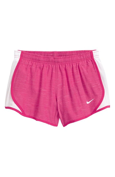 Shop Nike Kids' Dry Tempo Running Shorts In Fireberry/ White/ Fireberry