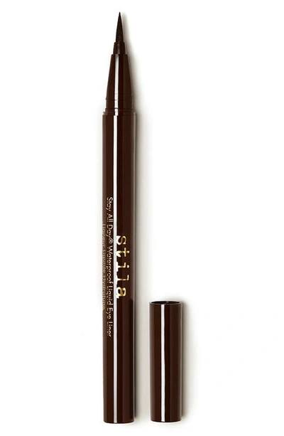 Stila Stay All Day Waterproof Liquid Eye Liner - Dark Brown 0.5ml In Dark Brown