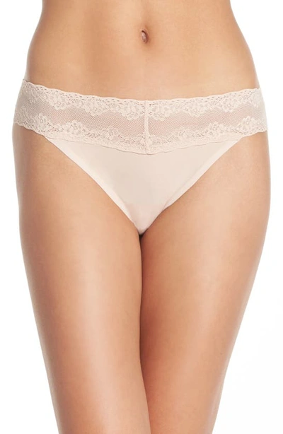 Shop Natori Bliss Perfection Thong In Cameo Rose