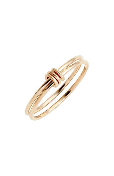 Shop Zoë Chicco Linked Double Ring In Yellow Gold