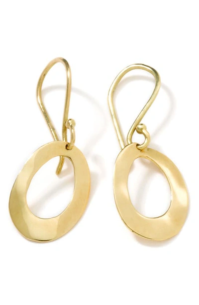 Shop Ippolita Classico Mini Wavy Oval Hoop Earrings In Gold