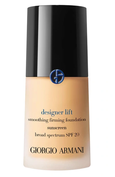 Shop Giorgio Armani Designer Lift Smoothing Firming Full Coverage Foundation With Spf 20 In 02 Light/warm