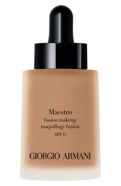 Shop Giorgio Armani Maestro Fusion Liquid Foundation With Broad Spectrum Spf 15, 1 oz In 05.5 - Medium/neutral Underton