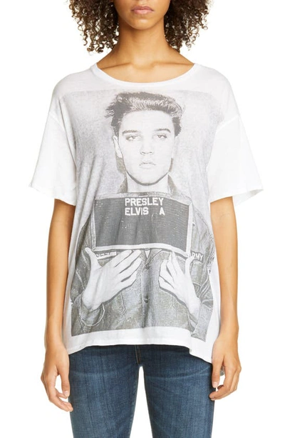 Shop R13 Elvis Mugshot Graphic Tee In White