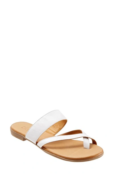 Shop Bueno Jackson Toe Strap Slide Sandal In White Leather