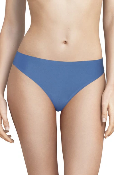 Shop Chantelle Lingerie Soft Stretch Thong In Northern Blue