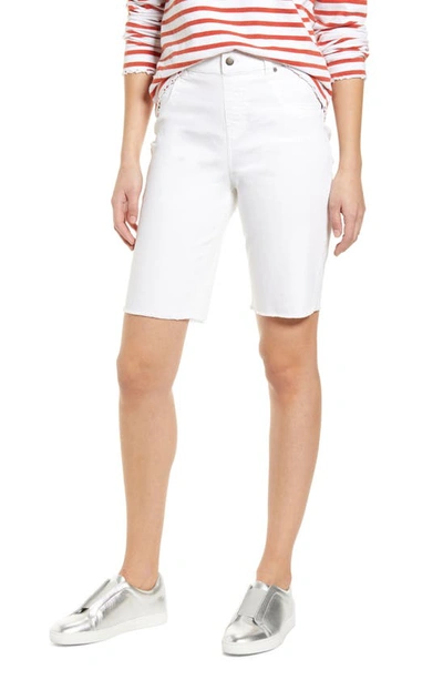 Shop Hue High Waist Bermuda Shorts In White