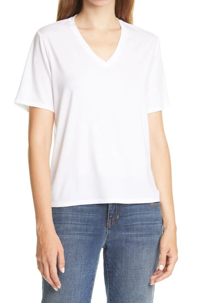 Shop Eileen Fisher V-neck T-shirt In White