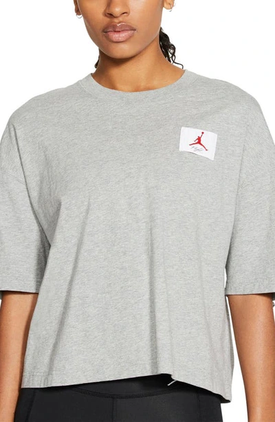 Shop Nike Flight Essentials T-shirt In Dark Grey Heather