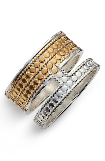 Shop Anna Beck Faux Stack Ring In Gold/ Silver